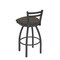 Holland Bar Stool Co 30" Low Back Swivel Bar Stool, Pewter Finish, Graph Chalice Seat 41130PW019 - alternate 4